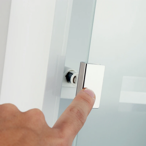 Rootz Medicine Cabinet - First Aid Cabinet - Pharmacy Cabinet - 3 Levels Medicine Cabinet - Cabinet With Lock - With Matt Glass Door - Frosted Glass + Metal - White - 27 x 57 x 12 cm