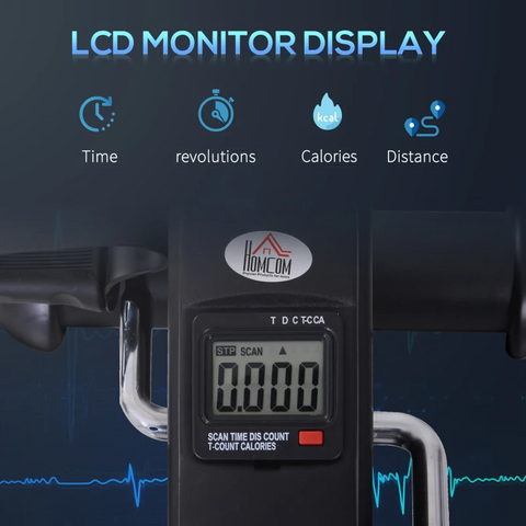 Rootz Mini-hometrainer - Beentrainer - Hometrainer - Mini-fietspedaaltrainer - Mini-trainingsfiets - Fietsapparaat - Draagbare pedaaltrainer - Zwart - 35 x 40 x 31 cm