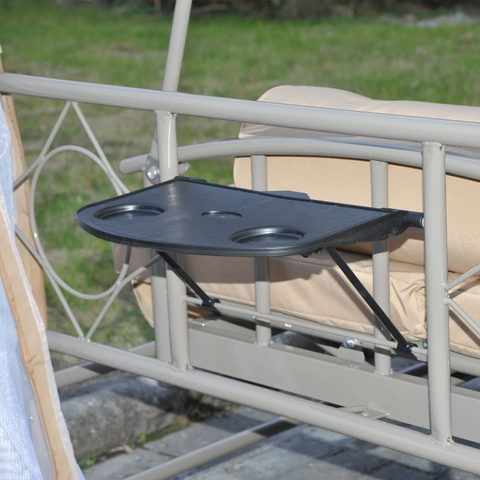 Rootz Hollywood Swing - Garden Swing - Swing Bench - Garden Lounger - 3-seater - Metal - Beige/white