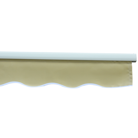 Rootz Articulated Arm Awning - Sun Protection - Hand Crank - Industrial - Beige/Cream - 3.5 x 2.5 m