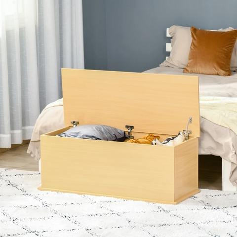 Rootz Opbergbox - Chest Trunk - Houten Box - Spaanplaat-Burlywood - 100Lx40Bx40H cm