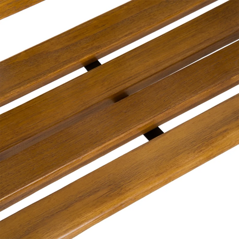 Rootz Garden Bench - Park Bench - Wooden Bench - Garden Furniture - Metal - Brown