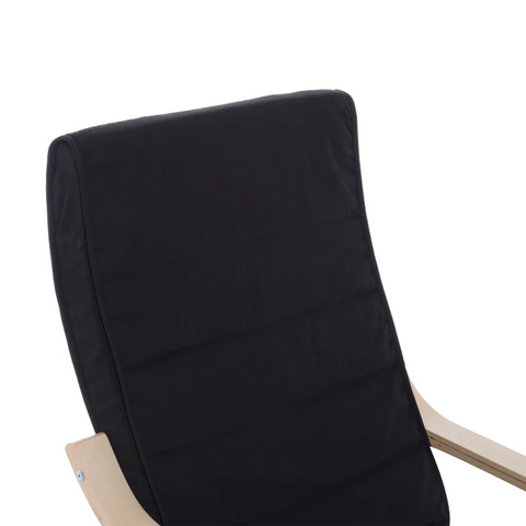 Rootz Recliner - Lounger Chair - Rocking Armchair - Relax Chair - Tv Chair - Balcony - Black - 66.5 X 81 X 100cm - 66.5 x 81 x 100cm