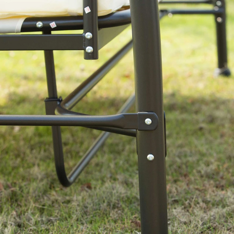 Rootz Hollywood Swing - Garden Swing - Swing Chair - Swing Bench - Hammock Swing - 3 Seater - White - 200 X 125 X 170 Cm