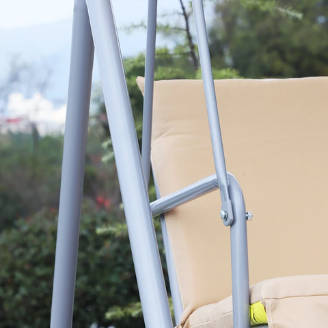 Rootz Hollywood Swing - Garden Swing - Swing Chair - 2-seater - Sun Canopy - Beige - 175 x 112 x 165 cm