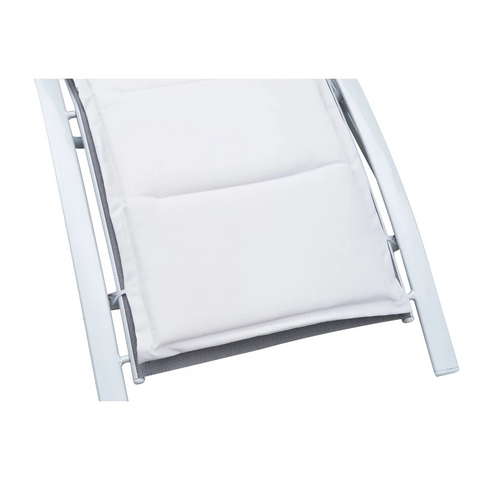 Rootz Sun Lounger - Garden Lounger - Garden Chair - Deck Chair - Aluminum - Adjustable - Gray - 170 X 64 X 82 Cm