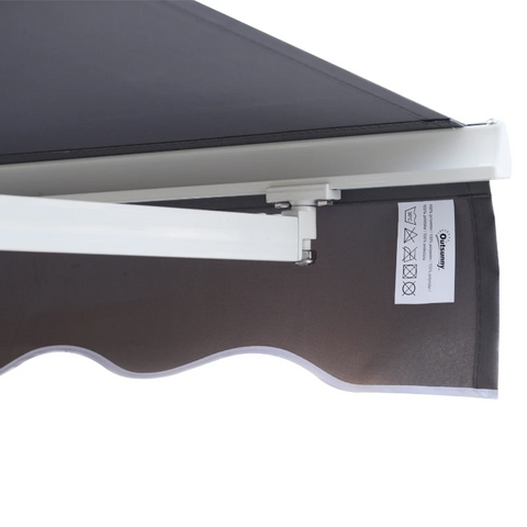 Rootz Awning - Articulated Arm Awning - Sun Canopy - Sun Protection - Sun Shade - Balcony - Garden - Gray - 2.95 X 2.5 M