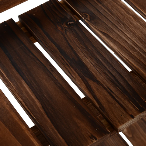 Rootz Plant Ladder - Flower Shelf - Plant Stairs - Flower Bench - Flower Stand - 3-tier - Fir Wood - Dark Brown - 80 x 37 x 93 cm