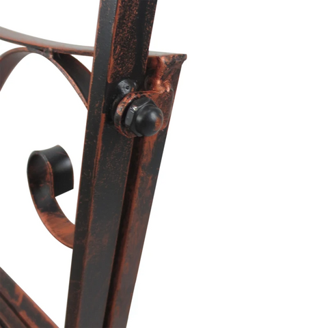 Rootz Gartenbank – Schaukelbank – Schaukelstuhl – Schaukelstuhl aus Eisen – 2-Sitzer – Metall – Bronze/Rot