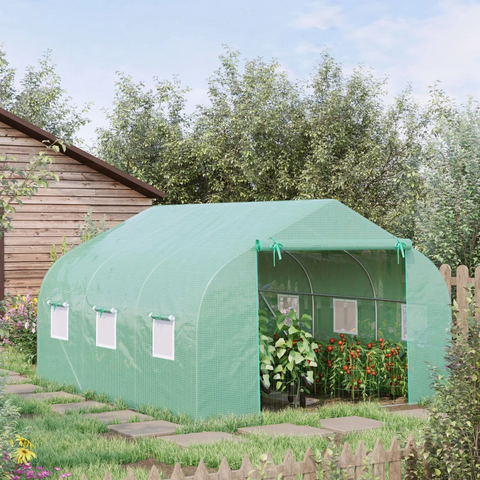 Rootz Arched Roof - Foil Greenhouse - Tomato Greenhouse - Cold Frame Plant House - Gable Roof- 350 × 300w × 200h Cm