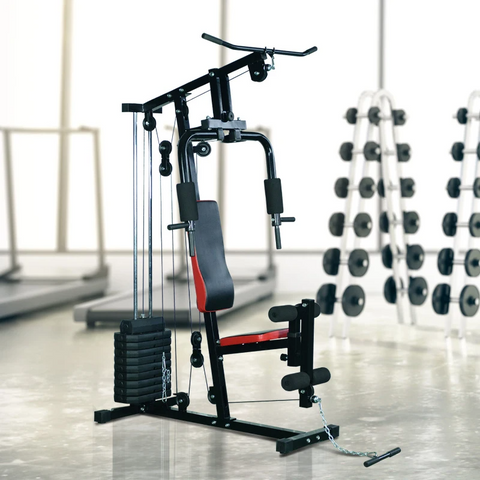 Rootz Fitness Station - Fitness Center - Fitness Machine - Multi-gym - Lat Pulldown - Leg Curl