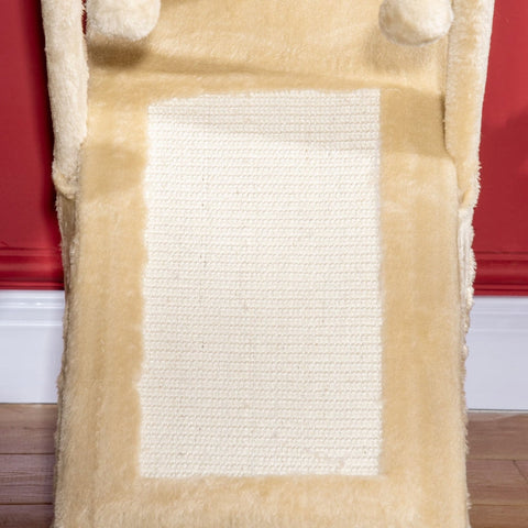 Rootz Scratching Post - Cat Tower - Cat Tower With Cave - Cat Scratching Post - Beige -  54.5 x 32 x 65 cm