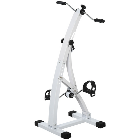 Rootz Movement Trainer - Pedal Trainer - Exercise Bike Trainer - Home - Gym - Steel - White - 40 x 42.5 x 100cm