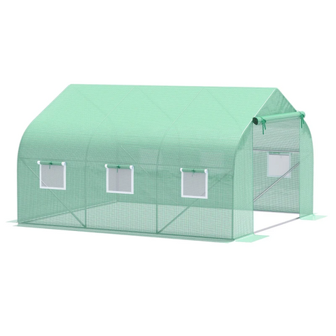Rootz Arched Roof - Foil Greenhouse - Tomato Greenhouse - Cold Frame Plant House - Gable Roof- 350 × 300w × 200h Cm
