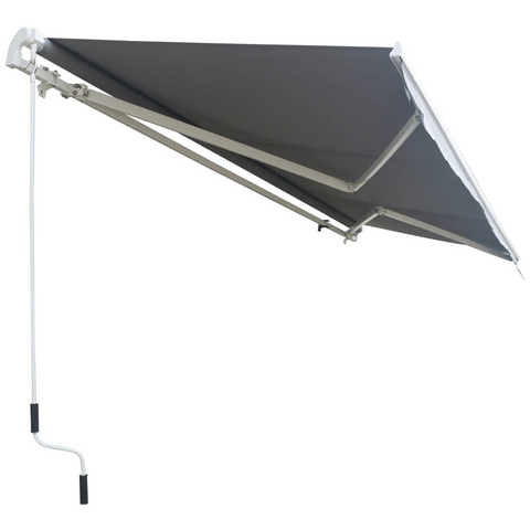 Rootz Awning - Articulated Arm Awning - Sun Canopy - Sun Protection - Sun Shade - Balcony - Garden - Gray - 2.95 X 2.5 M
