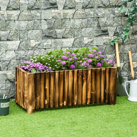 Rootz Raised Bed - Raised Flower Bed - Plant Bed - Flower Bed - Flower Box -  Fir Wood - 100x40x40 cm