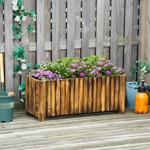 Rootz Raised Bed - Raised Flower Bed - Plant Bed - Flower Bed - Flower Box -  Fir Wood - 100x40x40 cm