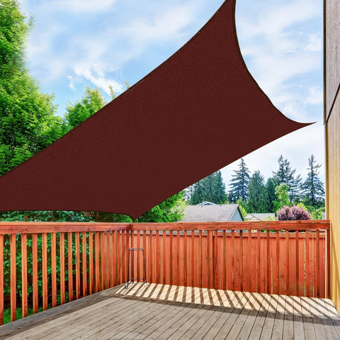 Rootz Awning - Sun Protection - Sun Canopy - Heavy HDPE -  Rectangles - Rust Red - 3 x 3 m