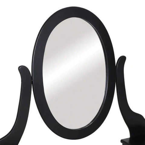 Rootz Dressing Table - Cosmetic Table - Dressing Table With Stool - Stool - Black