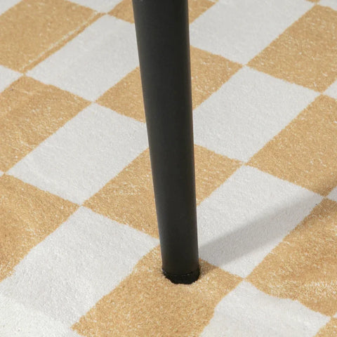 Rootz Stool - Footstool - Teddy - Elegant Armchair - Additional Seating - Soft Padding - Cashmere Touch Fabric - Beige - 42L x 42W x 47H cm