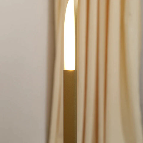 Rootz Vloerlamp - Spiraal Vloerlamp - Woonkamer Vloerlamp - Slaapkamer Vloerlamp - Voetschakelaar - Metaal - Goud - 20.5cm x 20.5cm x 147cm