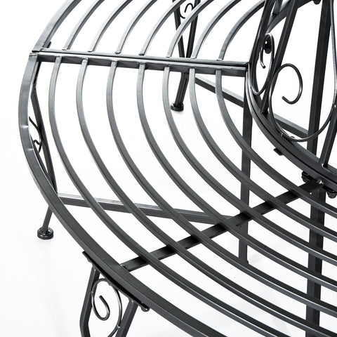 Rootz Tree Bench - Garden Bench - Round Bench - 360 Degrees - Metal - Round - 160 cm Diameter
