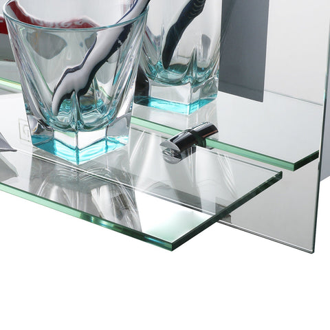 Rootz Bathroom Mirror - Wall Mirror - Mirror - Aluminum - LED Lighting - White Light - Glass - 50 x 4 x 70 cm