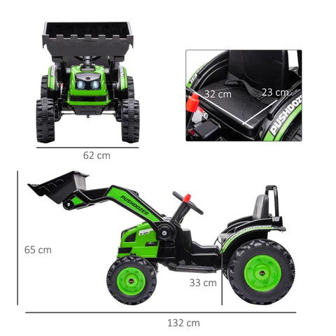 Rootz Children's Vehicle - Children's Electric Construction Vehicle - Children's Tractor - 132 cm x 62 cm x 65 cm