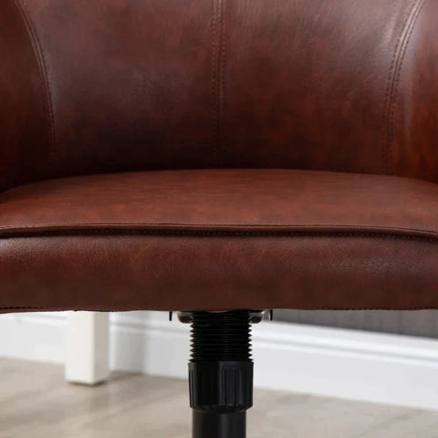 Rootz Office Chair - Height Adjustable - Swivel Function - Brown - 58.5 cm x 62 cm x 91 cm