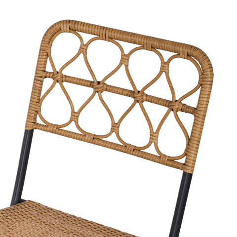 Rootz Garden seating group - Bistro set - Foldable - Steel - Natural - 60 x 71 cm