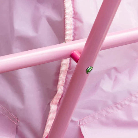 Rootz Moonchair - Children's Camping Chair - Baby Moon Chair - Kid's Folding Chair - Indoor And Outdoor - Easy To Carry For Toddler Girls Boys - Steel - Pink - Ø50 x 49H cm