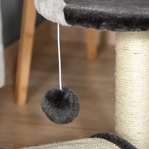 Rootz Scratching Post - Scratching Board - Soft Cushion - MDF - Gray - 36 x 36 x 44 cm