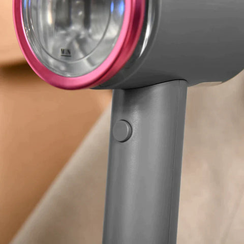 Rootz Steamer - Foldable Steamer - With LED Indicator Lights - 2 Modes - 160 ML Water Tank - 1520 W - Aluminum Plastic - Gray/Pink - 27.5 x 18.2 x 9 cm