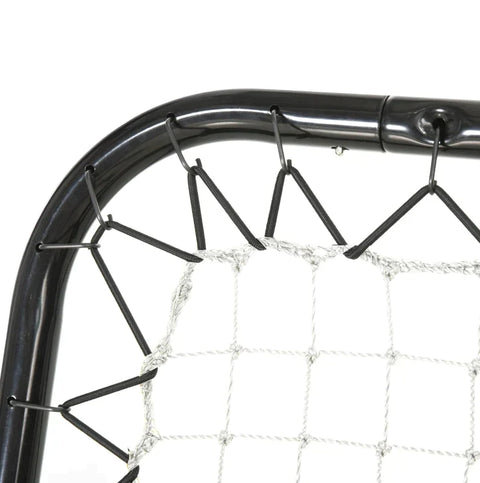 Rootz Rebounder Net - Football Rebounder Net - Foldable Kickback Goal - Rebound Wall Net - Adjustable - Black - 78 x 84 x 65-78 cm