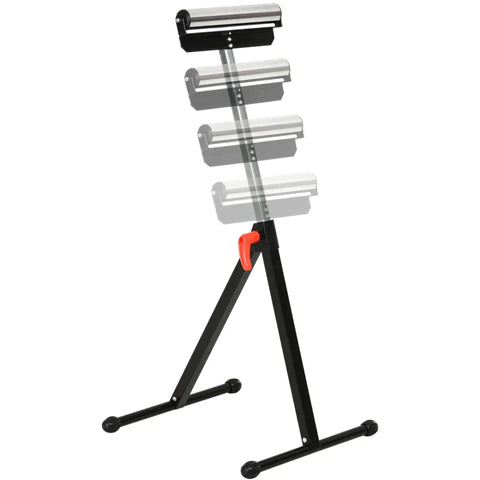 Rootz Roller Stand - Roller Support - Adjustable Roller Stand - Auxiliary Stand - Support Stand - Metal - Black - 44 X 50 X 68-110 cm