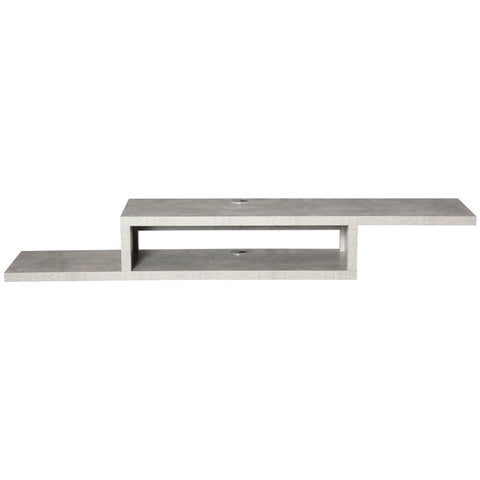 Rootz TV Wall Cabinet - Lowboard - Hanging Board - TV Cabinet - Console Chipboard - Cement - Grey - 152.4 x 29.8 x 21 cm