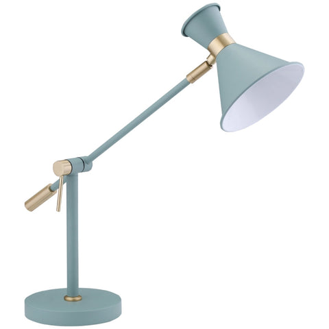 Rootz Table Lamp - Retro Table Lamp - Adjustable Angle - Heat Dissipating - Green/Gold - 22cm x 16cm x 70cm