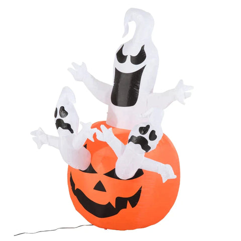 Rootz Inflatable Pumpkin Ghost - Halloween Ghost - Halloween Decoration - With LED Lighting - 120x120x180cm