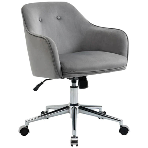 Rootz Office Chair - Desk Chair - Working Chair - Swivel Chair - Light Gray - 61 X 59 X 80.5-90.5 Cm