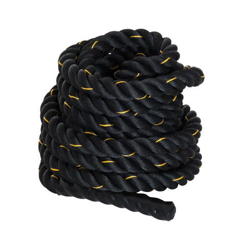 Rootz Training Rope - Battle Rope - Fitness Rope - Rope - Training Equipment - Black/Yellow