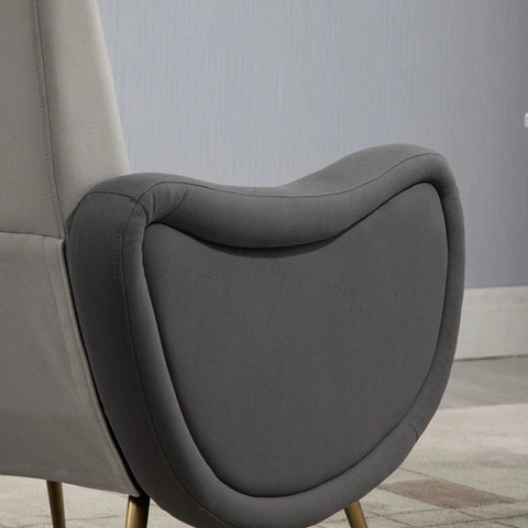 Rootz-Sessel – Einzelsessel – luxuriöser Sitz – Wohnzimmer – Schlafzimmer – Ankleidezimmer – Grau – 72 cm x 81 cm x 86 cm