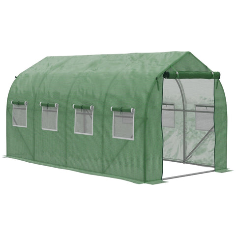 Rootz Greenhouse - Poly Greenhouse - Walk-in Poly Tunnel - Vorstbeveiliging - Groen - 3.8L x 1.92B x 1.95Hm