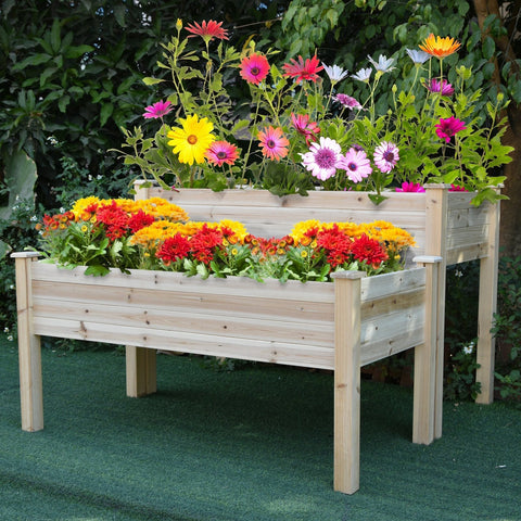 Rootz Planter - Garden box - Elevated - Pinewood - Natural - 115 x 114 x 76 cm