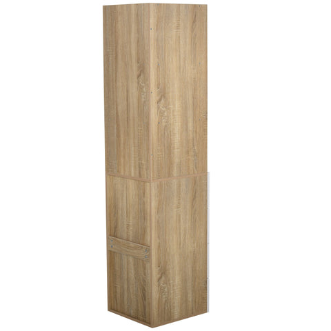 Rootz Bookcase - 3 Levels - 4 Drawers - Processed Wood - Melamine - 40 x 40 x 170 cm - Natural - White