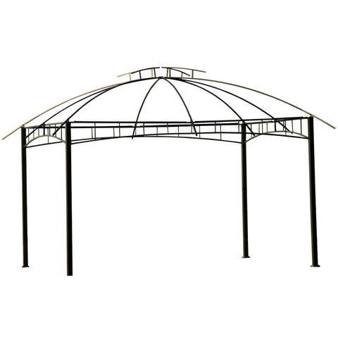 Rootz Garden pavilion - Party tent - Sun protection - Polyester - White/Brown - 3.6 x 2.97 x 2.73 cm