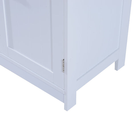 Rootz Washbasin Base Cabinet - Bathroom Cabinet - 2 Doors - Washbasin Cabinet - L60 x D30 x H60 cm - Height Adjustable Shelf - Siphon Cutout - White - MDF