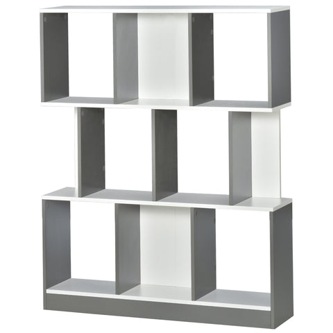 Rootz Bookcase - Book wall - MDF - Office shelf - Archive shelf - Gray / White