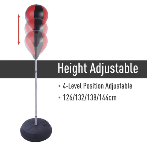 Rootz Punchingball-Set – Rot, Schwarz – Pu, Stahl, Kunststoff – cm x cm x 11,81 cm