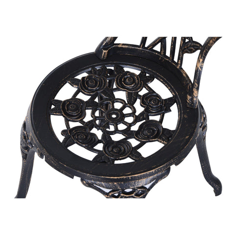Rootz Garden Set - 3-Part - Table - 2 Chairs - Garden Furniture - Seating Group - Metal - Aluminum - Bronze