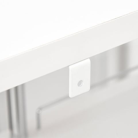 Rootz Bar table - standing table - storage compartments - iron frame - wine rack - tilt protection - 3 levels - 113 x 40 x 105 cm - white - silver